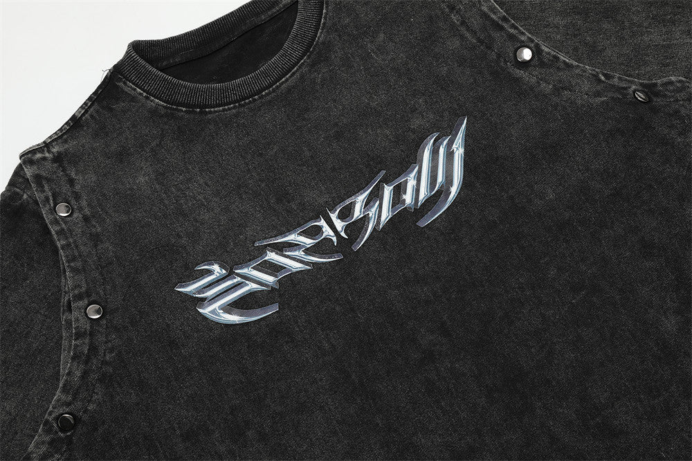 Men's Personalized Punk Letter T-shirt