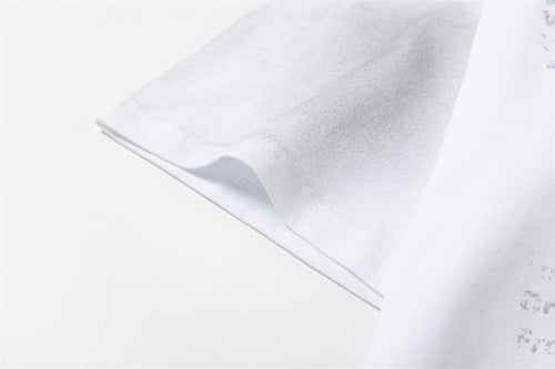 Fashion Inkjet Letter Cotton T-shirt Men