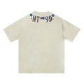 Embroidered Letter Crew Neck T-shirt Men