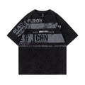 Vintage Letter Print Casual Loose Short Sleeve T-shirt