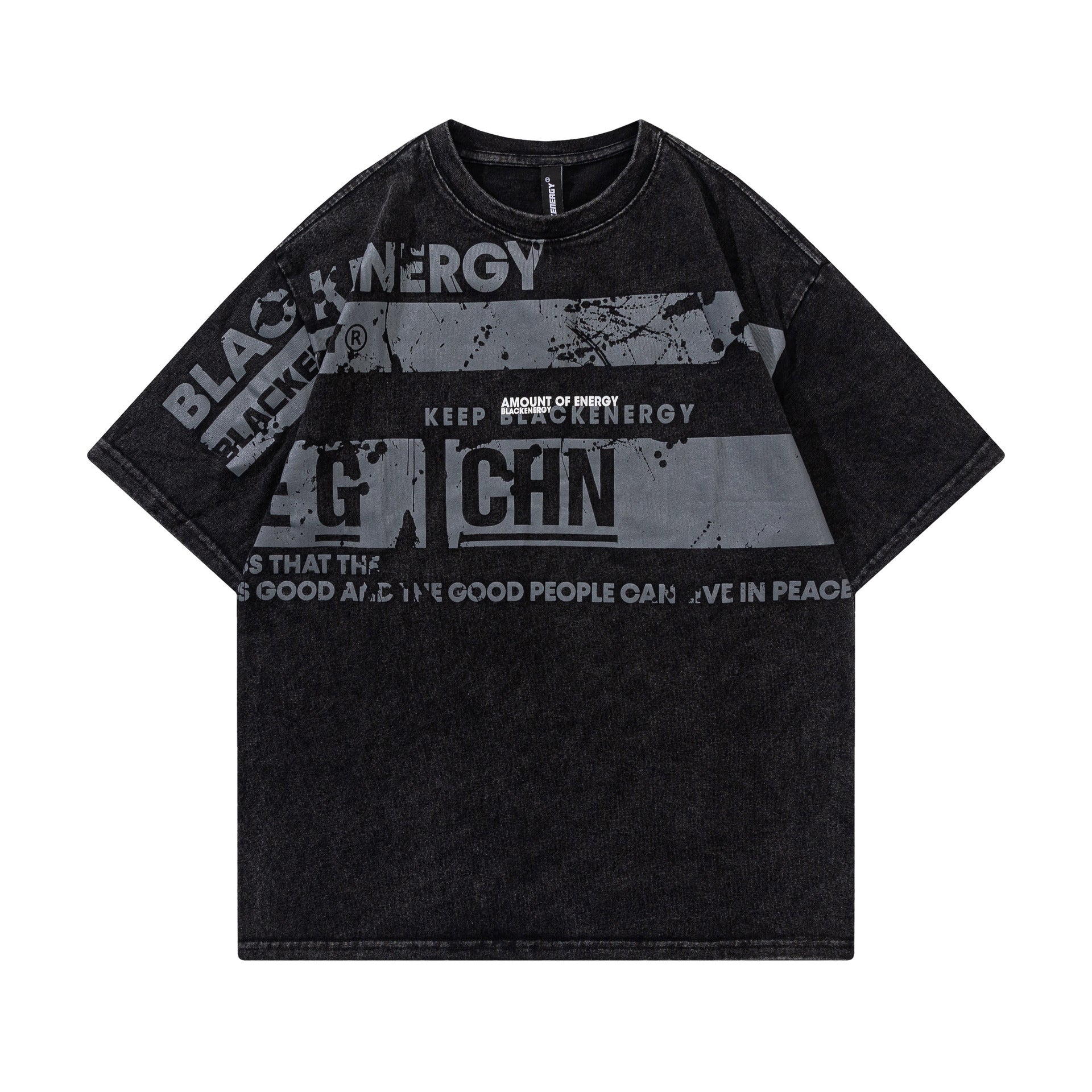 Vintage Letter Print Casual Loose Short Sleeve T-shirt