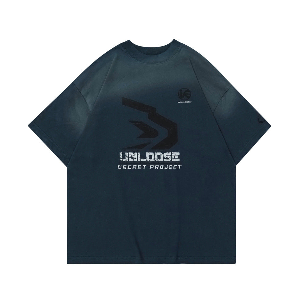 Letter Print Short-sleeve T-shirt Top Male