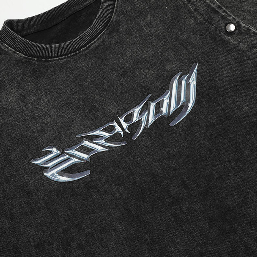 Men's Personalized Punk Letter T-shirt
