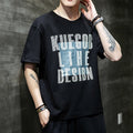 Letter printed men's short sleeve t-shirt