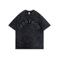 Dark Gothic Foam Letter Short Sleeve T-Shirt