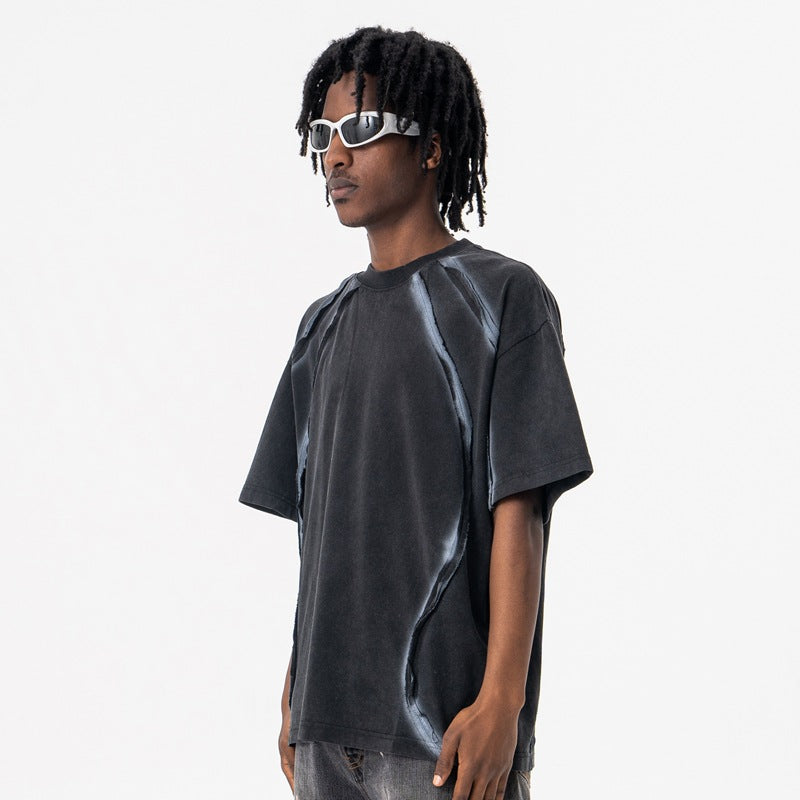 Design-forward Oversized Versatile Crewneck Short-sleeve Top