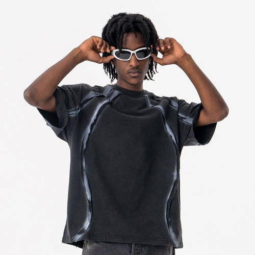 Design-forward Oversized Versatile Crewneck Short-sleeve Top