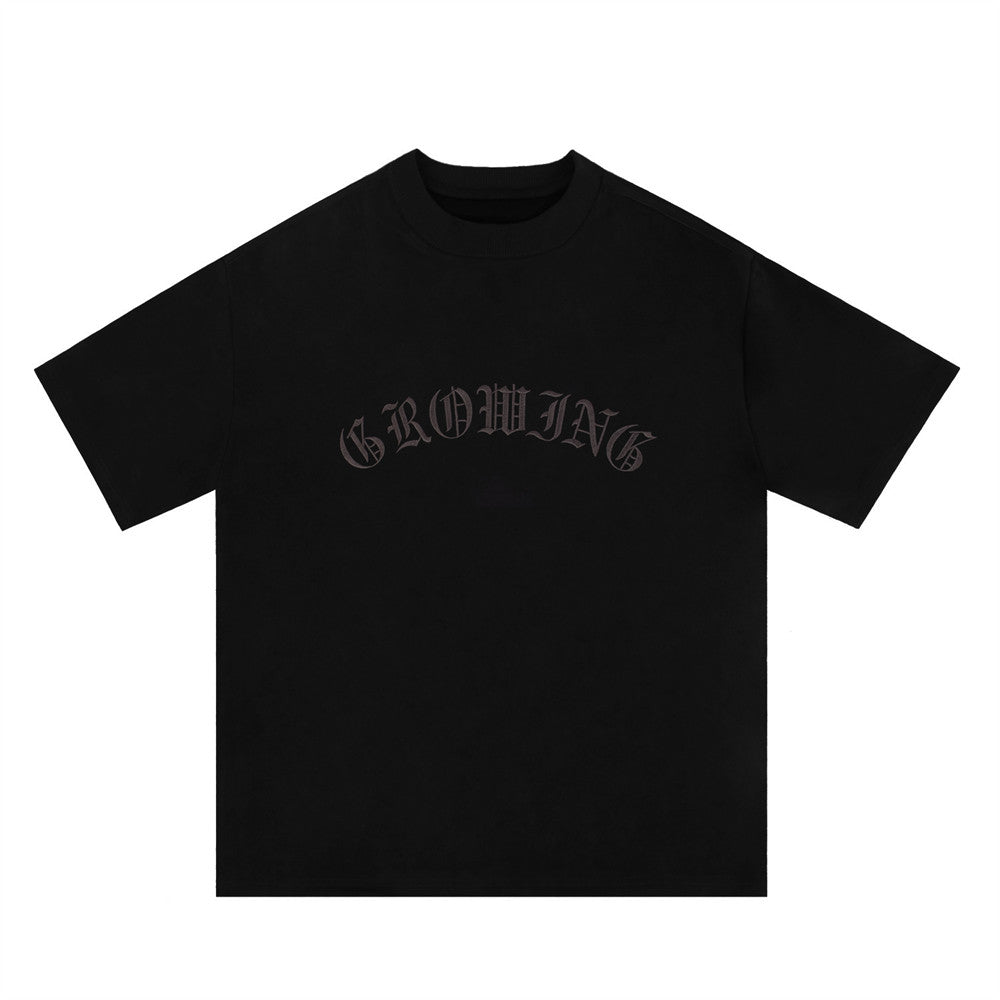 Men's Embroidered Letter Short-sleeved T-shirt