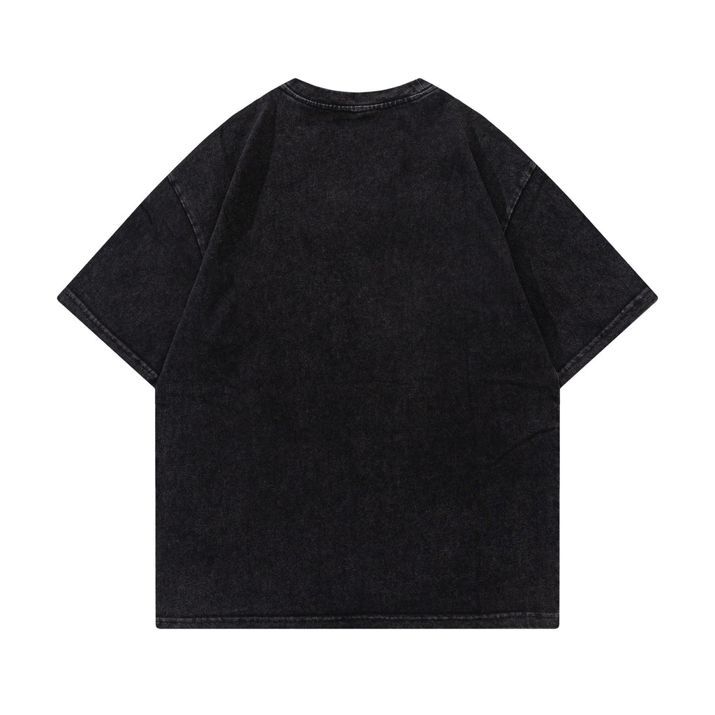 Vintage Letter Print Casual Loose Short Sleeve T-shirt